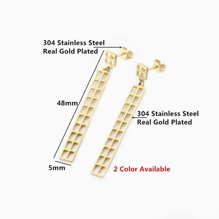 DIANSHANGKAITUOZHE Vintage Gold Silver Oorbellen Geometric Long Earring 2017 Minimalist Jewelry Rectangle Square Drop Earrings|fashion long