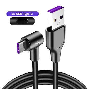 

5A USB Type C Charger Data Cable Fast Charging For Huawei P30 Pro Samsung S10 +