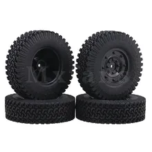 Mxfans 1 9 Inch Black Plastic Disc Shape Wheel Rims 98mm Rubber Tires for RC1 10
