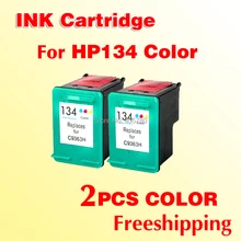 2 шт. картриджи для hp134 для hp deskjet 134 5940 5943 6940 для c9363ee 6943 6983 принтер