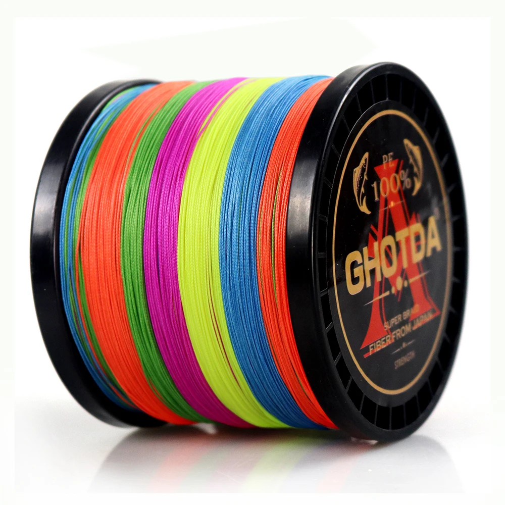 GHOTDA 8 السواحل 1000 متر 500 متر 300 متر صنارة صيد بولي ايثيلين مجدول tresse بيكي المياه المالحة الصيد نسج متفوقة Extreme قوى عظمى