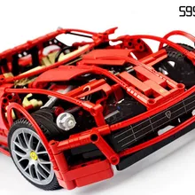 1322 шт. техника супер большой крутой автомобиль 599 GTB Гоночная машина серии 1:10 Building Block Развивающие игрушки для детей