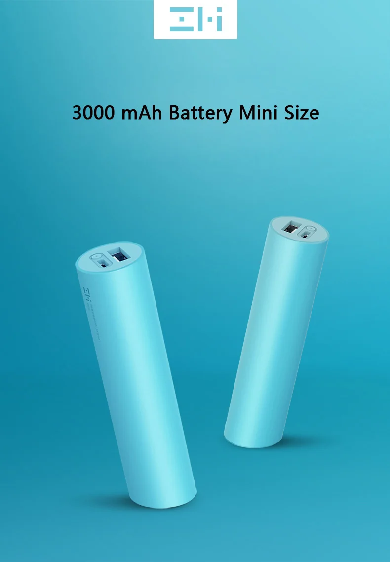 XIAOMI ZMI полный 3000mAh Rechangable 18650 батареи мини XIAOMI power Bank