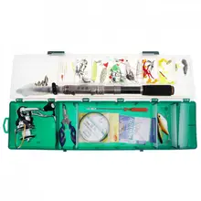 107 шт./лот, 2,7 М удочка и 4000 катушка, набор наживки для рыбалки с различными наживками и аксессуарами для рыбалки