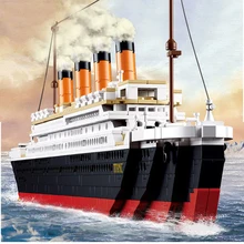 1021 шт. Sluban 0577 игрушка круиз корабль RMS титановая Лодка 3D модель здания Конструкторы Совместимость с legoe brinquedos игрушечные лошадки и хобби