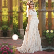 Maternity Dress Maternity Photography Props White Lace Sexy Maxi Dress Elegant Pregnancy Photo Shoot Women Maternity