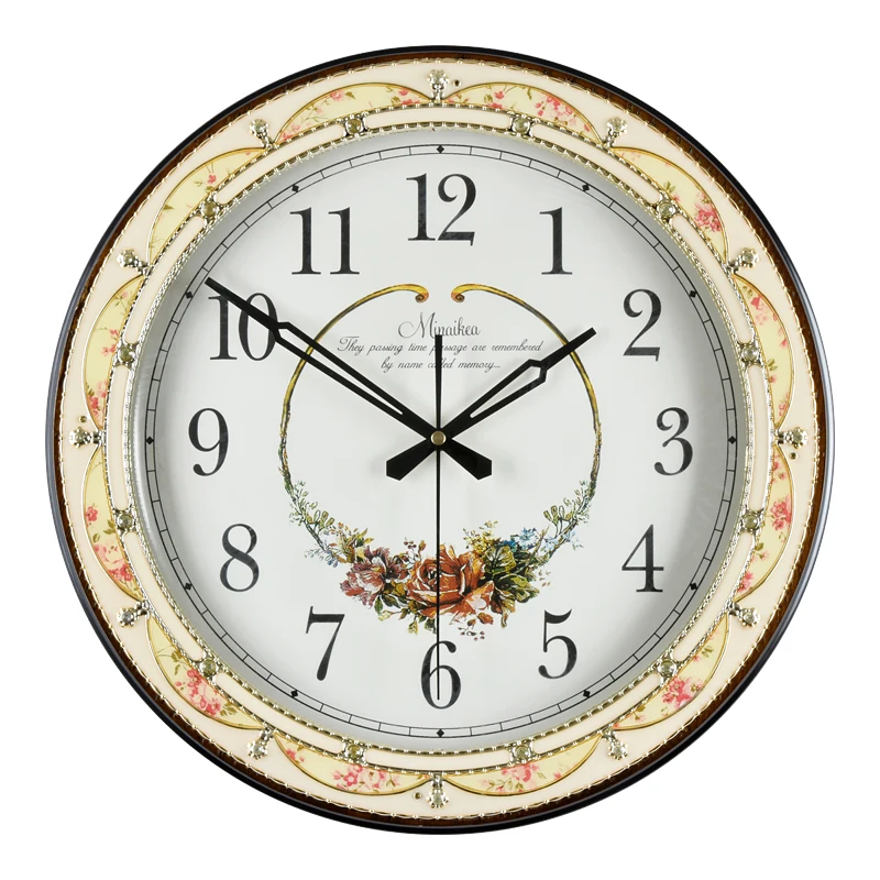 

Art European Large Rural Creative Wall Clock Modern Design Living Room Mute Antique Quartz Clock Minimalist Wall Clocks 40C230