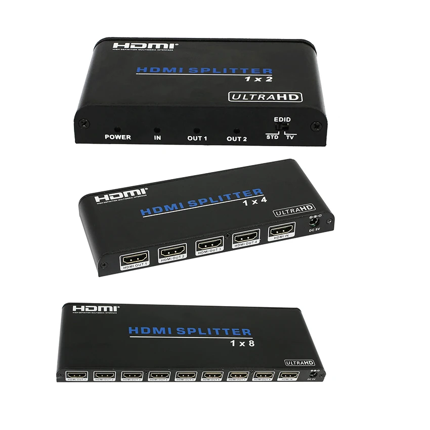  Playvision HDMI 2.0 splitter 1x2 1x4 1x8 1in2out 1in4out 1in8out support HDMI2.0 HDCP2.2 4k 3D EDID