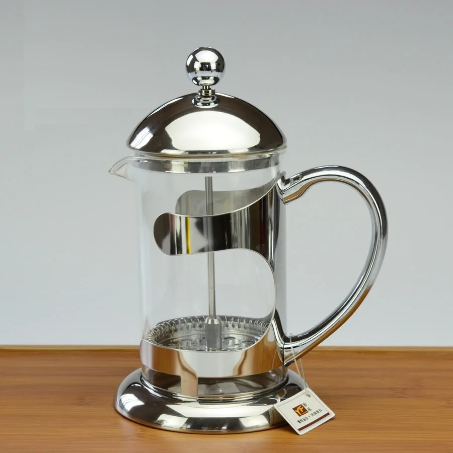 french press tea pot high temperature resistant glass teapot pressure pot of coffee pot stainless steel