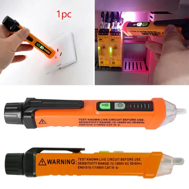 

12 v to 1000 v Tester Pen Non-contt Tester Current Voltage Electricity Test Multifunction Voltage Detector