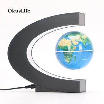 

2019 Electronic Magnetic Floating Globe World Map with LED Light Geography Home Decoration Science Educational Toy for Children