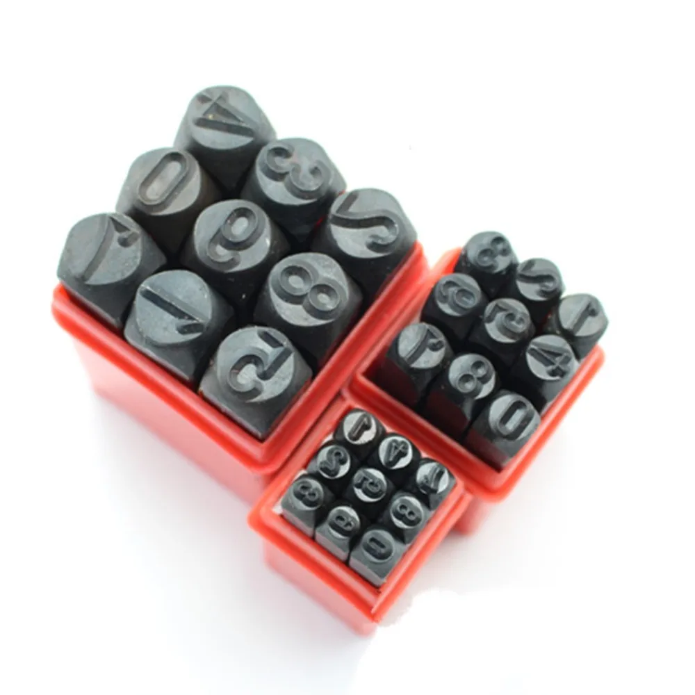 Stamps Digital punch Numbers Set Punch Steel Metal Die Tool Case Craft