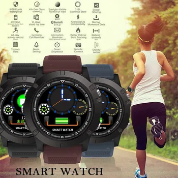 

2019 Sport Bluetooth 4.0 Smart Watch Heart Rate Smart Blood Pressure Tracker Multi-function Round Smart Wrist Watch