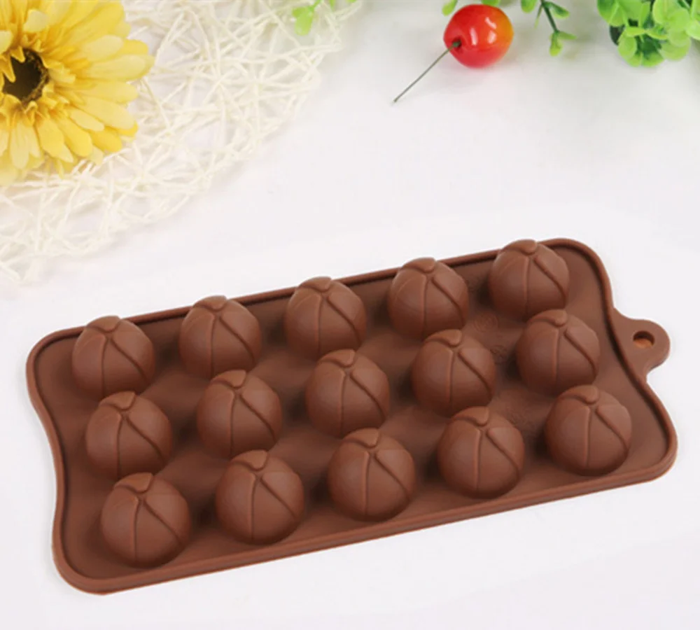Free shipping new style 15pcs Ball Shape diy chocolate mold/silicone