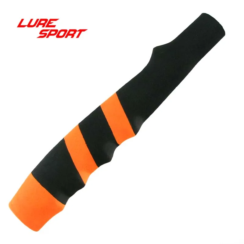 

LureSport 2PCS EVA Gripfinger shape black orange colors EVA handle Rod Building Component Repair Fishing Pole DIY Accessory