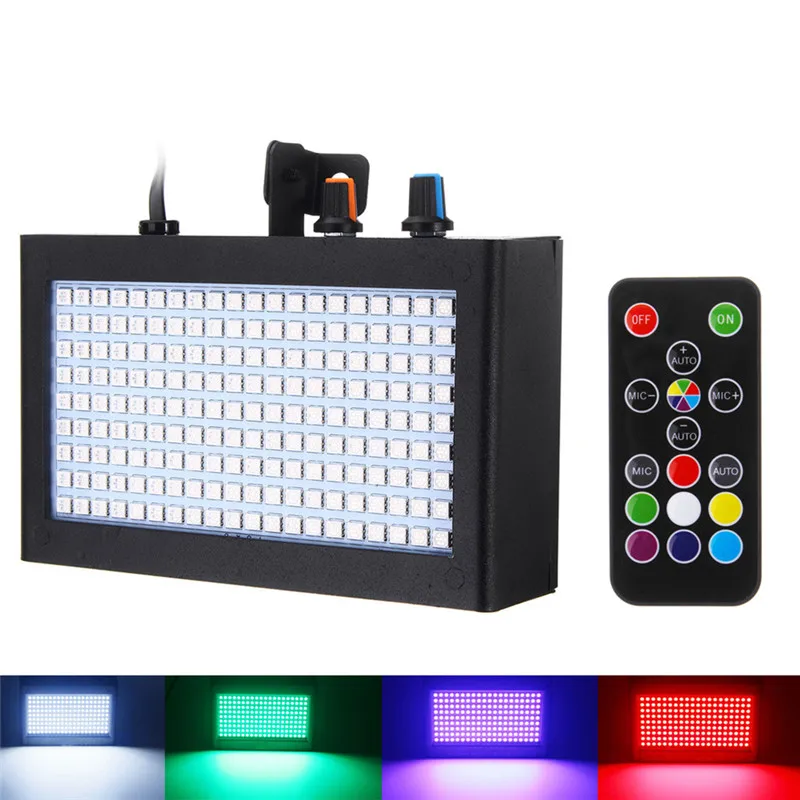 

180 LEDs Strobe Flash Light Portable Auto Running Sound Control Speed Adjustable For Stage Disco DJ Home Party Ktv Wedding