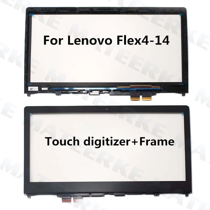 14'' Laptop Touch Screen Front Panel Digitizer with Bezel For Lenovo