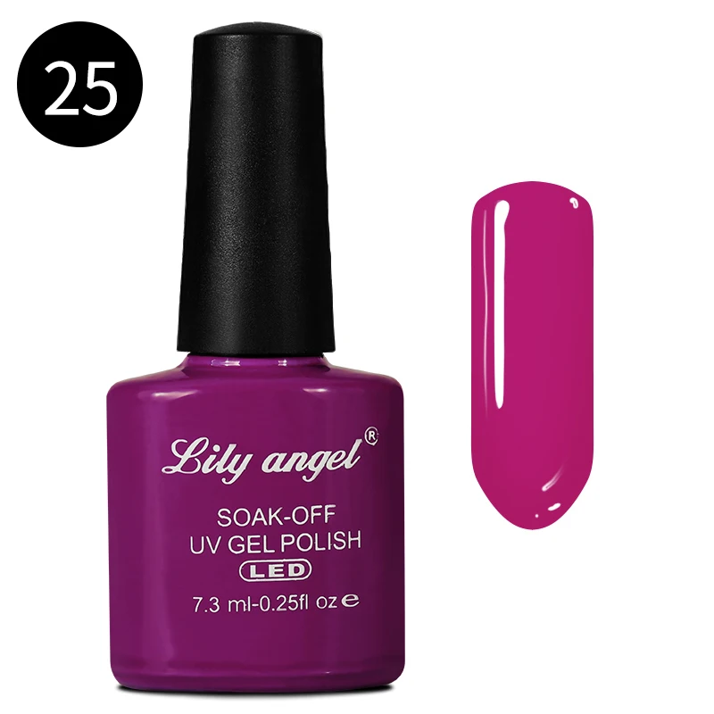 Lily angel, дизайн ногтей, Гель-лак телесного цвета, 7,3 мл, 110 цветов, замачиваемый, УФ светодиодный Гель-лак для ногтей, Набор лаков - Цвет: 25