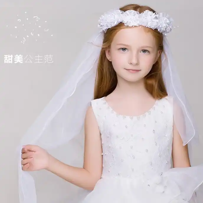 Daisy Storee Girls First Communion Veils Graceful Wedding Veil Hair Accessory Heardress Hearwear for Baptism Wedding Daisy Storee Girls First Communion Veils Graceful Wedding Veil Hair Accessory Heardress Hearwear for Baptism Wedding