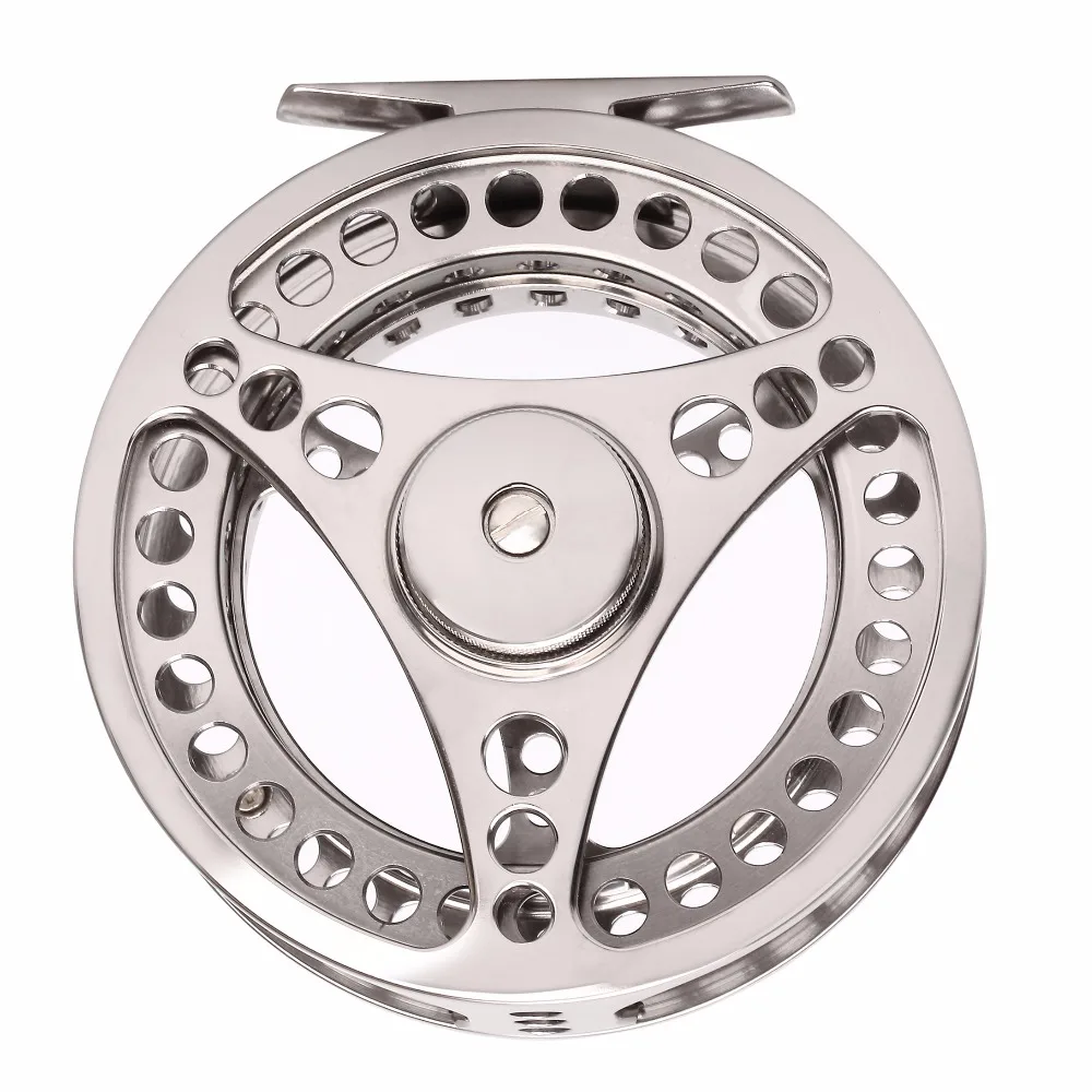 

9/10 CNC Machined Aluminum Fly Fishing Reel Large Arbor Left and Right Handed Changeable Disc Drag System Reel Diameter 103mm