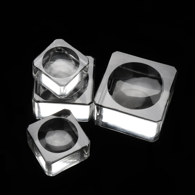 

High Quality 4 Size Glass Glue Adhesive Pallet Holder Grafting Lash Eyelash Extension Eyelashes Makeup Tools