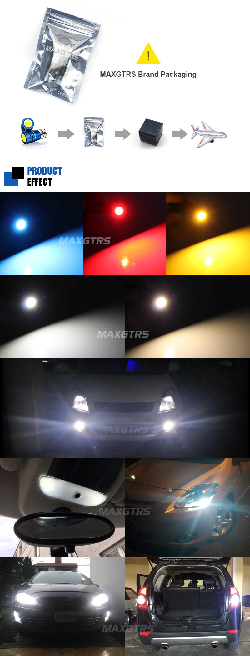 MAXGTRS Высокая мощность Canbus без ошибок COB Чип T10 W5W 168 194 Автомобильный светодиодный светильник ширина зазора двери Чтение номерного знака Лампа