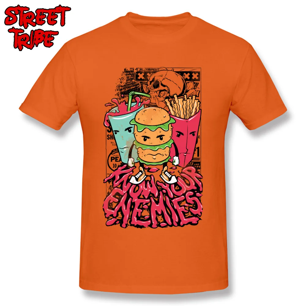 StreetDesign Short Sleeve Tops Tees Lovers Day Discount O Neck 100% Cotton Fabric Tops Shirts Male T Shirts 2018917Y20  2018917Y20 orange