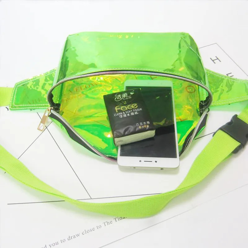 LXFZQ fanny pack лазерный кошелек полупрозрачная Светоотражающая нагрудная поясная