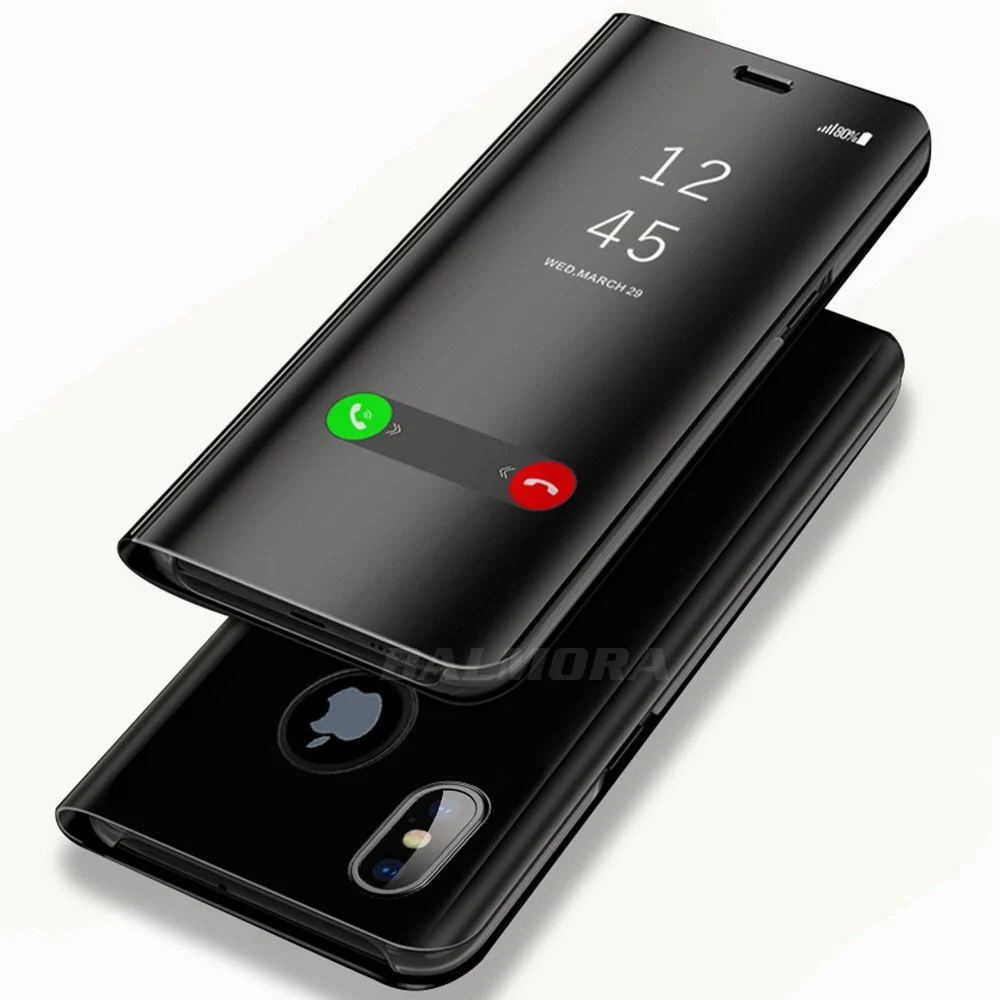7-New-Luxury-Mirror-Flip-Case-For-Iphone-X-Clear-View-Clear-Flip-For-Iphone-6