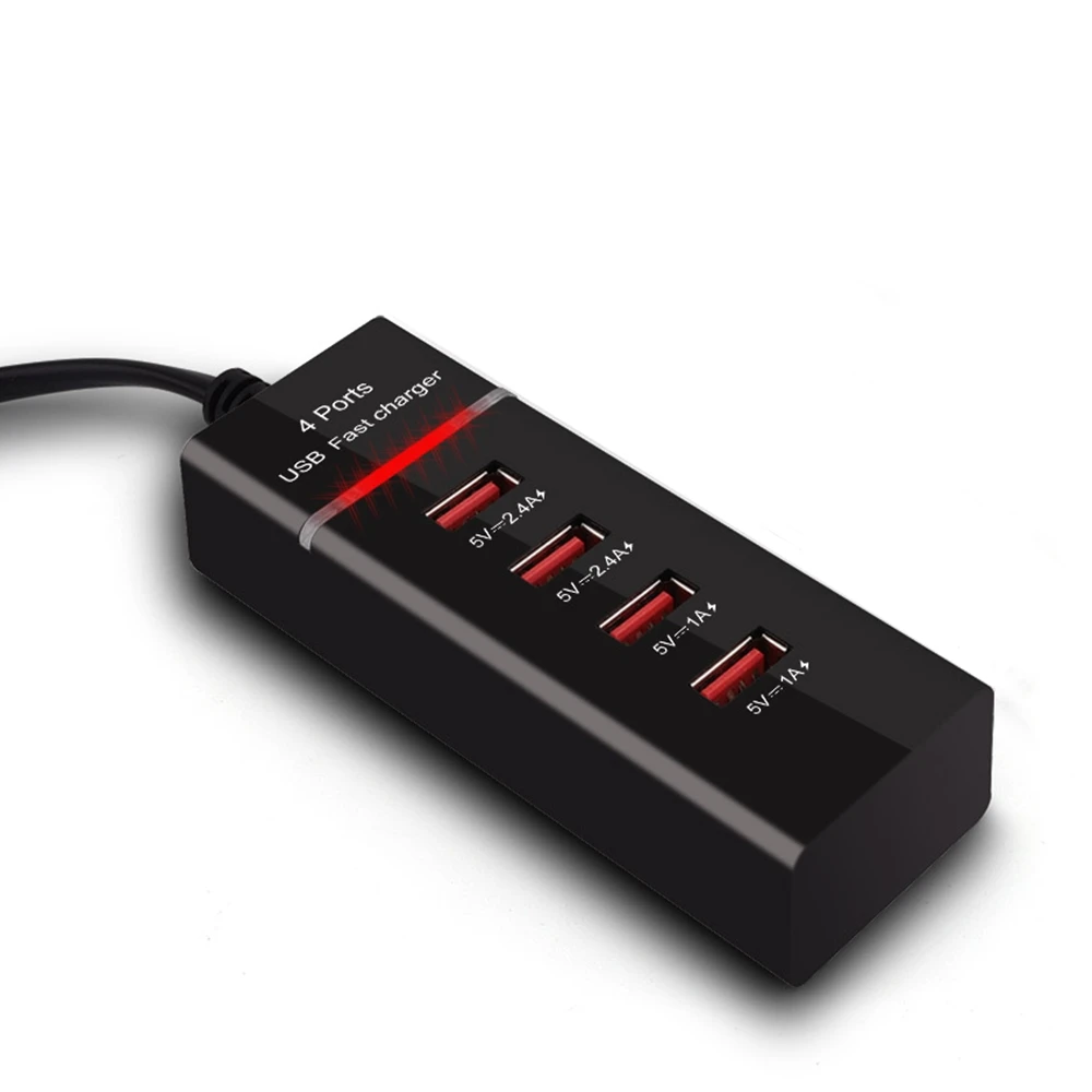 Dcae 4 منافذ usb شاحن ل iphone x 8 باد سامسونج xiaomi ستريت شحن 5 فولت/3a الولايات التوصيل السفر محول الهاتف المحمول العالمي