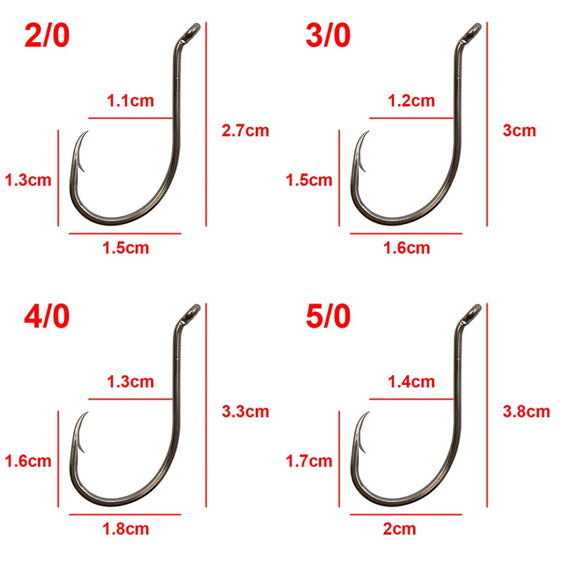 180pcs 8299 High Carbon Steel Fishing Hooks Black Offset Octopus Beak Bait Fishhook Size 1 2 6 8 2/0 3/0 4/0 5/0 6/0 7/0 8/0 9/0