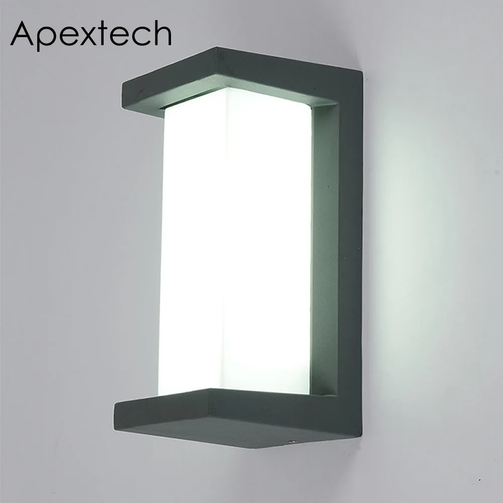 

Apextech 10W LED Waterproof Wall Light Modern Nordic Style Aluminum Porch Balcony Garden Lamp For Outdoor Lighting AC85-265V