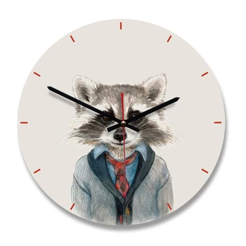 

Round Cartoon Wall Clock Silent Modern Design Creative Clock Decorative Hanging Clock Office Kitchen Home Decor Klok 50w002