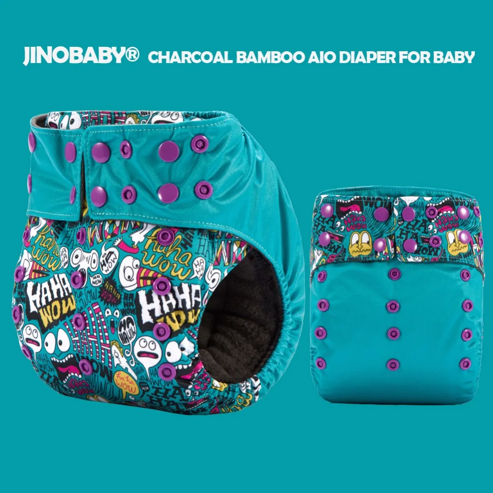 

HaHa Wow! JinoBaby Super Dry Charcoal Bamboo AIO Cloth Diaper