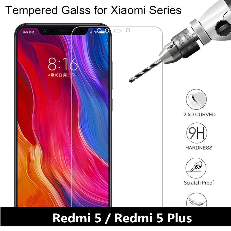 2 шт. Защита экрана для Xiaomi Redmi 5 закаленное стекло HD пленка Plus защитное