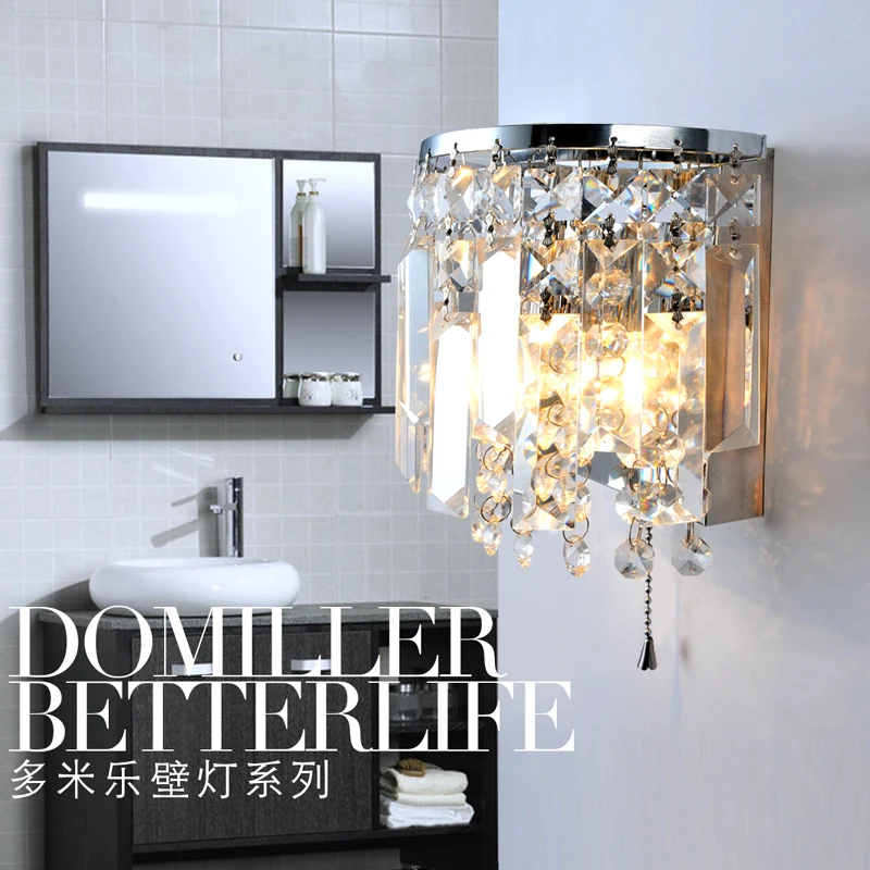 

Modern Art High Grade Crystal E14 Wall Lamp For Home Bedroom Living Room Decoration Indoor LED Lighting European Luxury Style