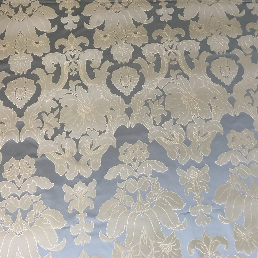 Серый синий Дамаск жаккардовые тканые вискозные обивки диван кресло ткань мебель кровать интерьер ткани 140 см по метру