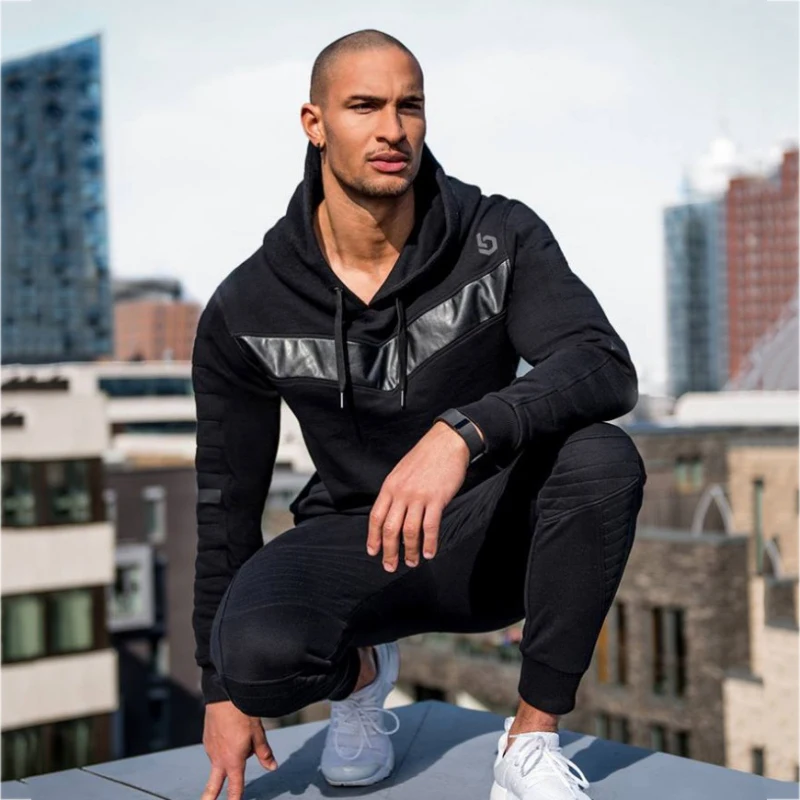 Mens tracksuit Set Joggers Suits Male (15)