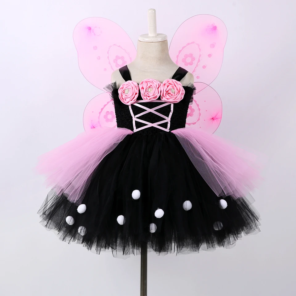 black and pink tutu dress