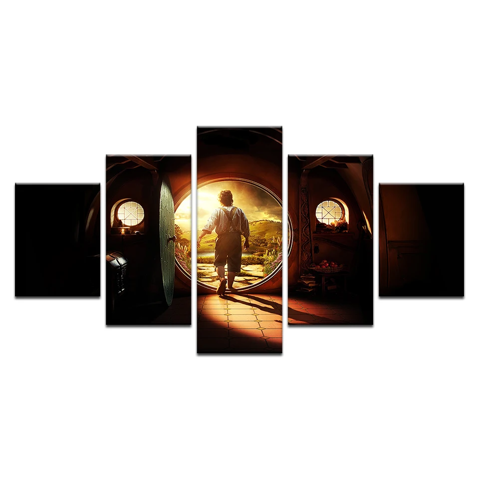 5 Panels Canvas Prints The Hobbit Canvas Painting Poster Home Decor