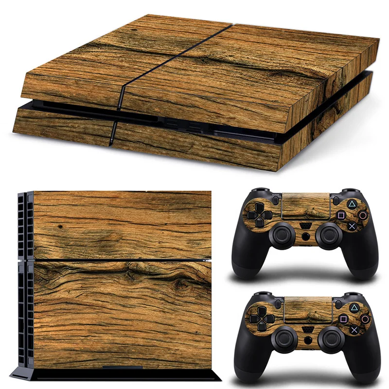 Деревянный дизайн наклейки из игры для PS4 консоль кожи контроллера Крышка PlayStation4