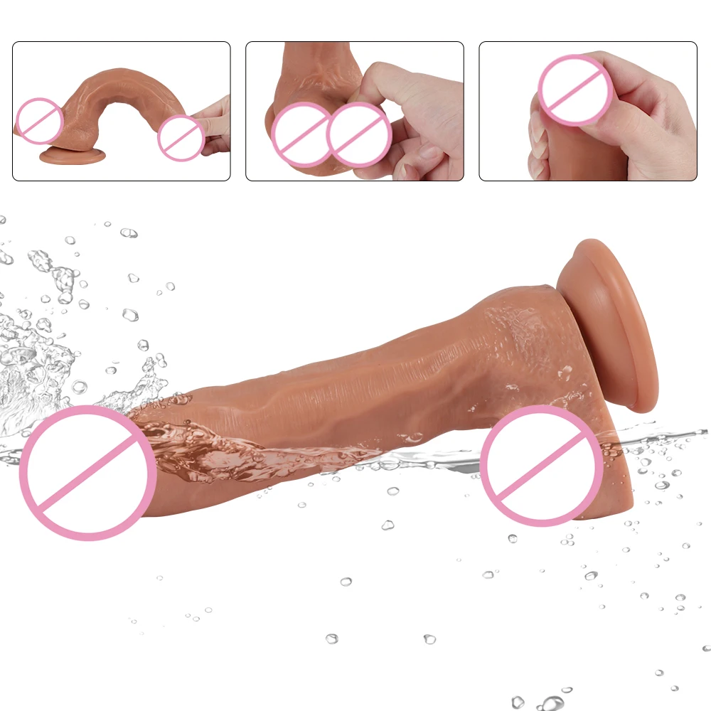 Realistic Ejaculation Dildo Spray Water Male Artificial Penis Anal Dildos with Suction Cup Masturbation Adult Sex Toys for Women (11)