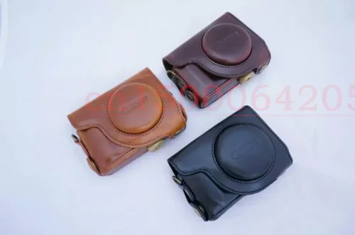 Mirrorless System Camera Bag Case +shoulder strap For Canon S100 S110 S120 S200 Camera Case With Leather Strap SLR Camera Bags