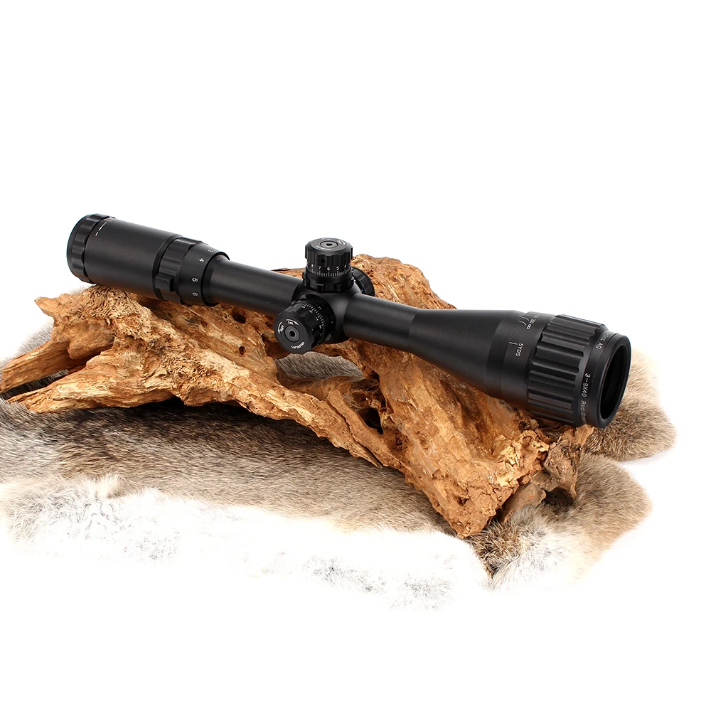 Torres de Bloqueio 3-9x40 ao Riflescope Caça Tático Mira Óptica Full Size Mil Red Dot Verde Azul Llluminate Rifle Âmbito Retículo 16 Caça 3-9X40 AO Riflescope Tático Mira Óptica