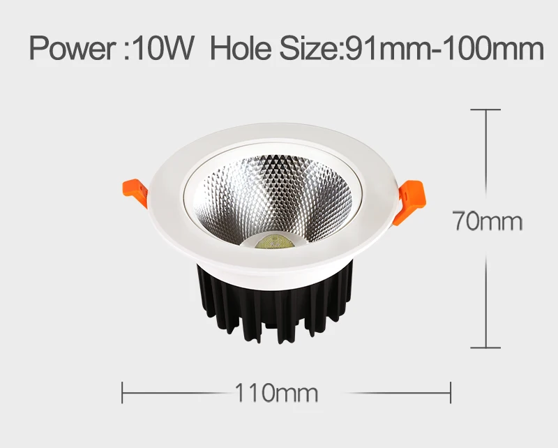 220V 5W 10W 15W eecessed Led потолочные прожекторы мини Светодиодный точечный светильник круглый светодиодный светильник для дома