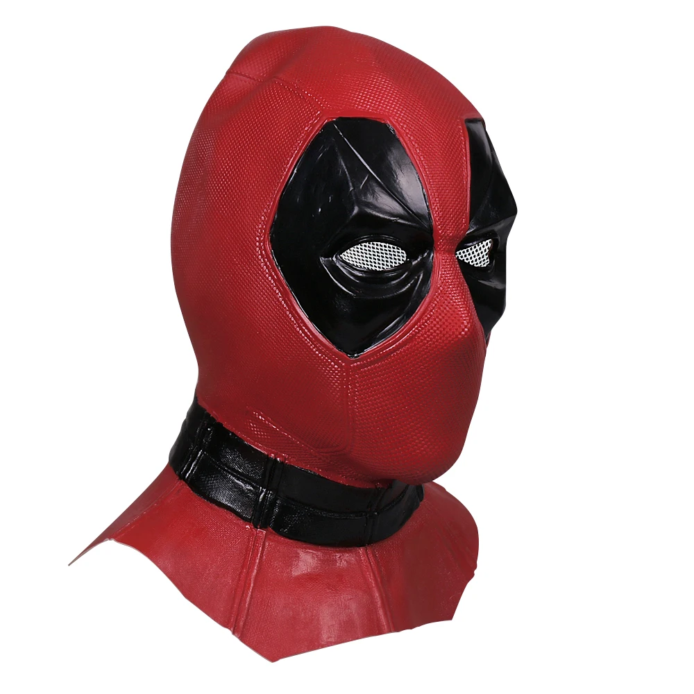 Deluxe Adult Men's Latex Deadpool Mask Fancy Dress Costume Comic Con Superhero2