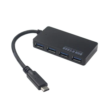 

High Speed USB 3.0 Type C to 4 Ports USB 3.0 Hub Adapter Connceter Splitter Charging Hub For Macbook