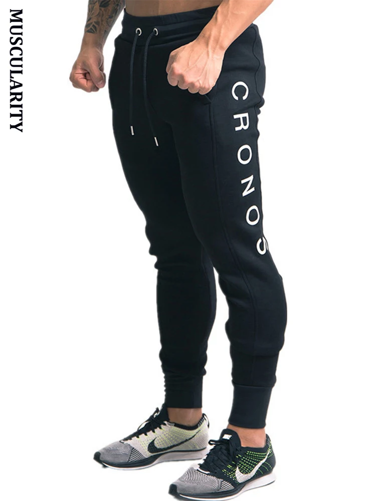 

MUSCULARITY New Fashion Style Men Long Pants Joggers Casual Fitness Pencil pants men Breathable slim Sweatpants Trousers