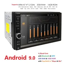 2 din android 9.0 2din New universal Car Radio Auto Doppio Lettore di Navigazione GPS In dash PC per auto Stereo video 2G di RAM DVR SWC BT 4G