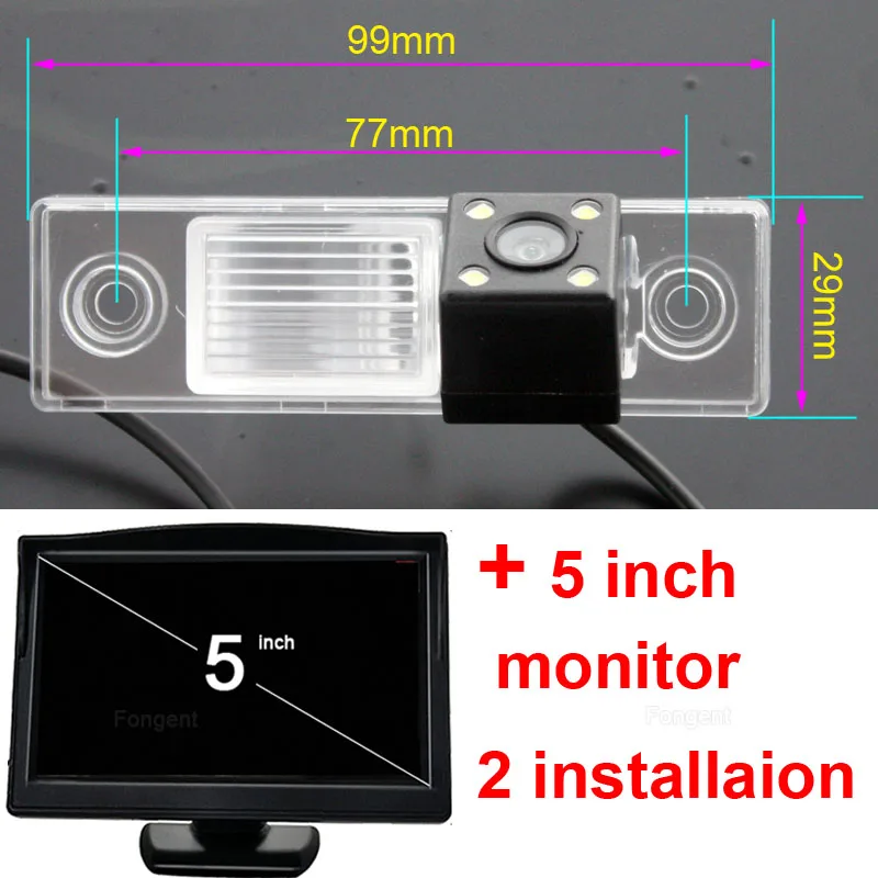 Проводная Беспроводная Автомобильная камера заднего вида со светодиодами для sony CHEVROLET EPICA LOVA AVEO CAPTIVA CRUZE LACETTI HRV Spark - Название цвета: with monitor 1